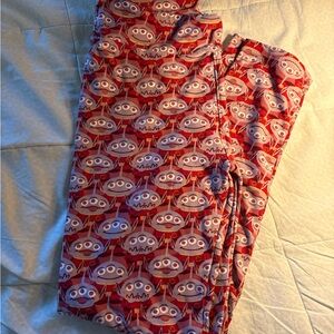 LuLaRoe Red and purple Fun alien Pattern Leggings